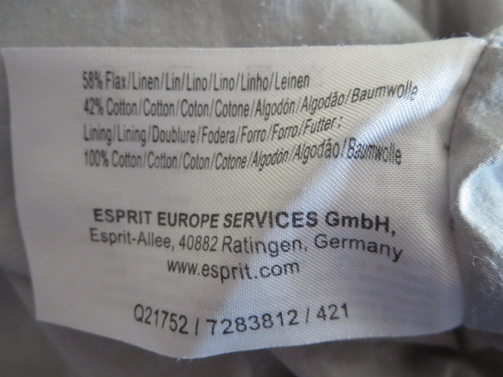 Jolie robe d'été Esprit - Gris - Taille 38 - Excellent état – photo 4